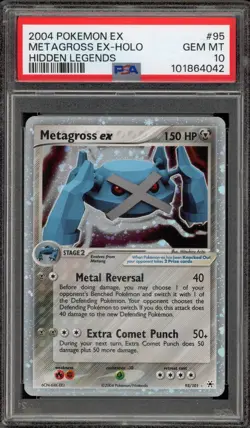Pokemon Metagross ex EX Hidden Legends Holo Ultra Rare #95 PSA 10 Gem Mint - Image 1