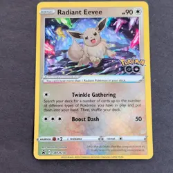 Pokemon Radiant Eevee Promo Holo SWSH230 Pokemon GO Beast HP90 English - Image 1