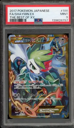 Pokemon Shaymin EX The Best of XY Japanese Full Art #188 PSA 9 Mint - Image 1