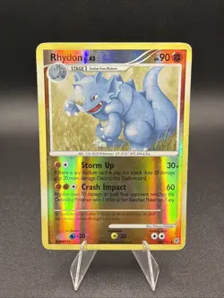 RHYDON 60/130 Reverse Holo pokemon LV43 DIAMOND & PEARL BASE SET 2007 Pokemon MP - Image 1
