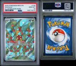 Shuckle 136/132 2025 Pokemon Mega Evolution Illustration Rare PSA 10 GEM MINT - Image 3