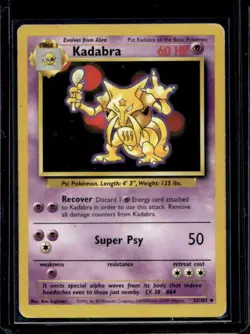 1999 Pokemon Unlimited Kadabra Uncommon #32/102 - Image 1