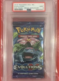 Pokemon Evolutions Foil Booster Pack Mega Venusaur PSA 9 2016 - Image 1