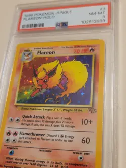 Flareon - Pokemon Jungle #3 - Near Mint to Mint PSA 8 - Image 3