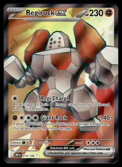 POKEMON REGIROCK EX DESTINED RIVALS 214/182 ULTRA RARE NM/M - Image 1