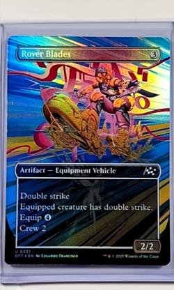 2025 MTG Magic the Gathering DFT Aetherdrift Borderless Foil #331 Rover Blades - Image 1