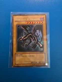 Konami Red-Eyes B. Dragon Ultra Rare Yu-Gi-Oh! LOB-070 Blue Eyes Unlimited - Image 1