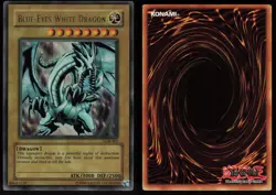 Blue-Eyes White Dragon LOB-001 WAVY Unlimited Ultra Rare YU-GI-OH - Image 3