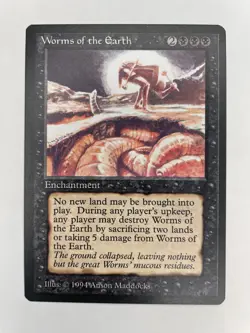 Worms of the Earth - The Dark (1994) - Near Mint MTG Rare - Magic the Gathering - Image 1