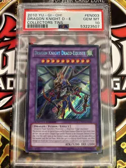 YuGiOh DRAGON KNIGHT DRACO-EQUISTE #CT07-EN003🔥PSA 10🔥LIMITED-2010 SECRET RARE - Image 1