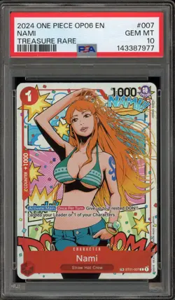 One Piece CCG Nami Treasure Rare ST01-007 PSA 10 Gem Mint - Image 1