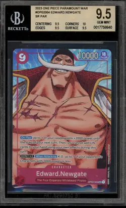 One Piece CCG Edward.Newgate Paramount War SR PAR OP02-004 BGS 9.5 - Image 1