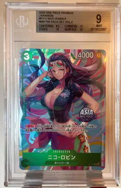 2025 ONE PIECE JP NICO ROBIN PROMO P-111 BGS 9 MINT - Image 1
