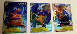 🔥 ONE PIECE TCG ST29 HOLO PROMO ALT ART BUNDLE – SANJI SR! Jinbe & Franky 🔥 - Image 1