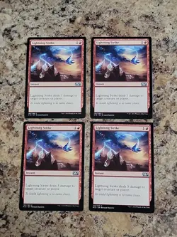Lightning Strike x4 Magic 2015 M15 4x Playset Magic the Gathering MTG Unplayed - Image 2