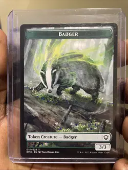 Badger Token (015/026) Dominaria United DMC MTG Magic LP/NM ENGLISH GREEN - Image 1