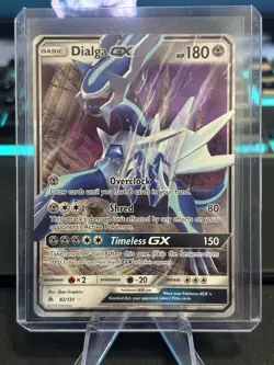 2018 Pokemon - Sun & Moon: Forbidden Light Dialga GX #82/131 Holo - Image 1