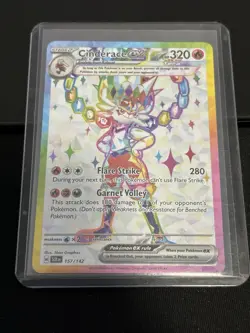 Pokemon Cinderace ex 157/142 Stellar Crown Ultra Rare Full Art Holo NM - Image 3