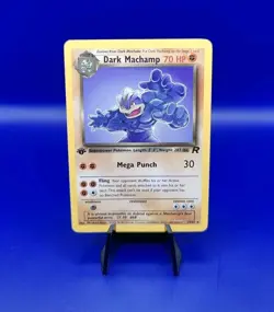 Dark Machamp 27/82 1st Edition Non Holo Rare Team Rocket Pokemon Card WOTC NM - Image 1