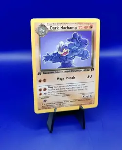 Dark Machamp 27/82 1st Edition Non Holo Rare Team Rocket Pokemon Card WOTC NM - Image 2