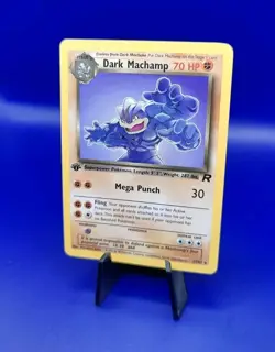 Dark Machamp 27/82 1st Edition Non Holo Rare Team Rocket Pokemon Card WOTC NM - Image 3