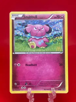 Pokemon TCG Snubbull 8/12 McDonald's Promo Holo Rare 2014 English LP - Image 1