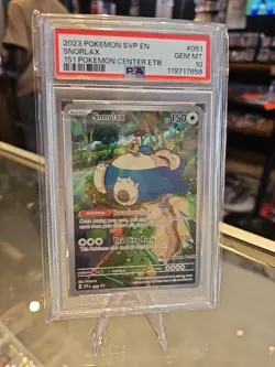 2023 POKEMON 151 POKEMON CENTER ELITE TRAINER BOX PROMO #051 SNORLAX PSA 10 - Image 1
