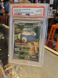 2023 POKEMON 151 POKEMON CENTER ELITE TRAINER BOX PROMO #051 SNORLAX PSA 10 - Image 2
