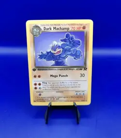 Dark Machamp 27/82 1st Edition Non Holo Rare Team Rocket Pokemon Card WOTC NM - Image 1