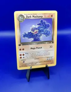 Dark Machamp 27/82 1st Edition Non Holo Rare Team Rocket Pokemon Card WOTC NM - Image 2