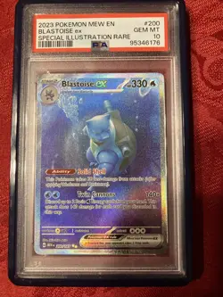 Pokemon Mew en Blastoise EX 2023 Special Illustration PSA 10 - Image 1