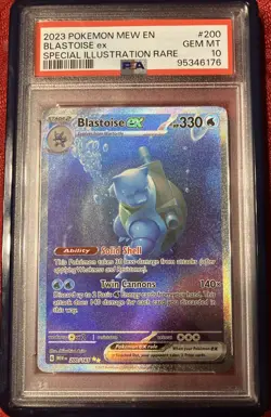 Pokemon Mew en Blastoise EX 2023 Special Illustration PSA 10 - Image 2
