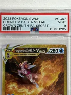2023 Pokemon SWSH Origin Forme Palkia VSTAR Crown Zenith #GG67 PSA 9 - Image 3