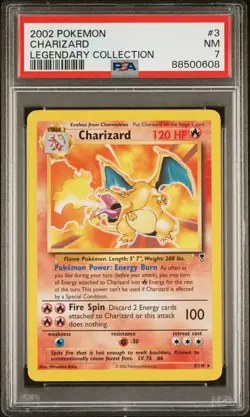 2002 Pokemon Legendary Collection Charizard #3 Legendary Collection PSA 7 - Image 1