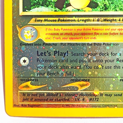 Pichu 35 Pokemon TCG Reverse Holo NM Black Star Promo Vintage 2001 Card - Image 5