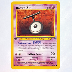 Unown [T] 88/105 Pokemon TCG 1st Edition Neo Destiny NM Vintage 2002 Card - Image 2
