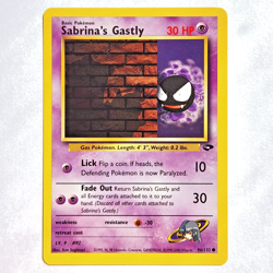 Sabrina's Gastly 96/132 Pokemon TCG Gym Challenge NM Vintage 2000 Card - Image 2