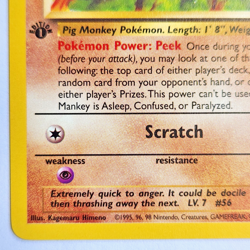 Mankey 55/64 Pokemon TCG 1st Edition Jungle NM Vintage 1999 Card - Image 5