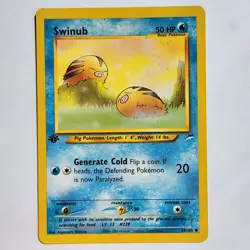 Swinub 84/105 Pokemon TCG 1st Edition Neo Destiny NM Vintage 2002 Card - Image 2