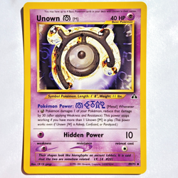 Unown [M] 49/75 Pokemon TCG Neo Discovery NM Vintage 2001 Card - Image 2