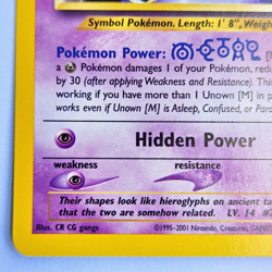 Unown [M] 49/75 Pokemon TCG Neo Discovery NM Vintage 2001 Card - Image 5
