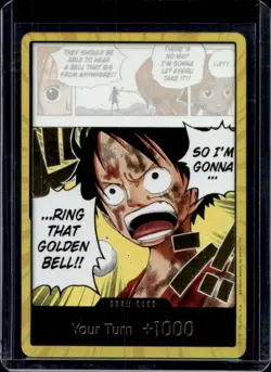 2026 One Piece Adventure On Kami's Island Monkey D. Luffy Gold Don!!! Card - Image 1