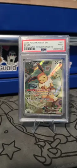Eevee 173 SVP Prismatic Evolutions ETB Promo PSA 9 Mint Pokemon Card - Image 1
