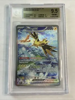 Pokemon TCG Scarlet and Violet 151 Zapdos EX Card #202/165 BGS 9.5 Gem Mint - Image 1