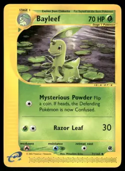 Pokemon Cards Bayleef 71/165 Expedition Base Set Uncommon NM - Image 1