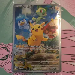 Pokemon Pikachu 027 Scarlet & Violet Promo Card 60 HP 30+ Attack - Image 1