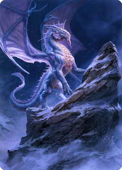 Ancient Silver Dragon Art Card - Art Series: Battle for Baldur's Gate (ASCLB) - Image 1