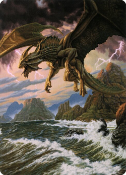 Ancient Bronze Dragon Art Card - Art Series: Battle for Baldur's Gate (ASCLB) - Image 1