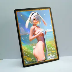 2B Waifu Anime Card LIMITED 1/1 Custom TCG Holo Goddess Story ACG T14984 - Image 3