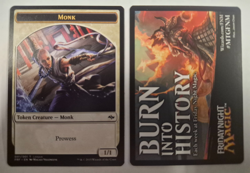 MtG MONK Token - League / Promo - 2015 - 001T FRF - Subjazz Fate Reforged - Image 1